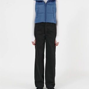 Apparis Crop Puffer Vest in Blue